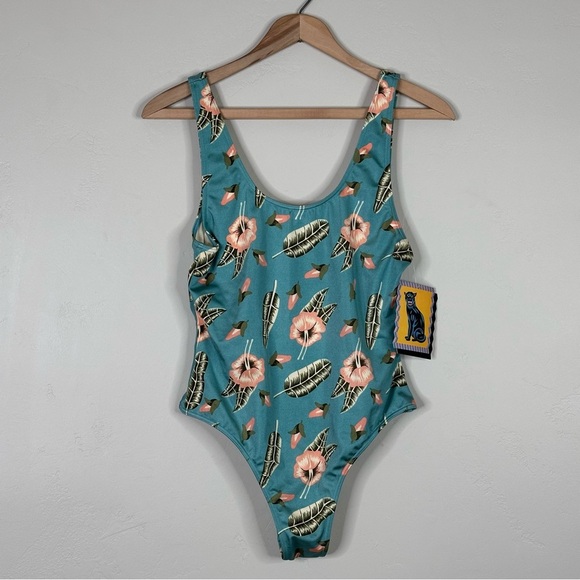 RVCA South Swell Pelletier One Piece Swimsuit Sz L NWT - Picture 2 of 14